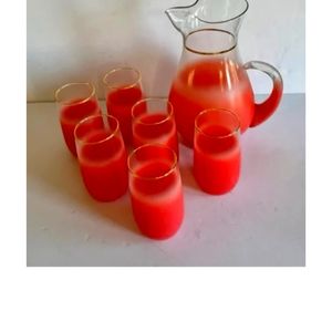 Blended frosted MCM pitcher with tumblers